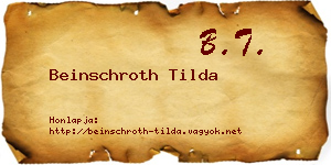 Beinschroth Tilda névjegykártya